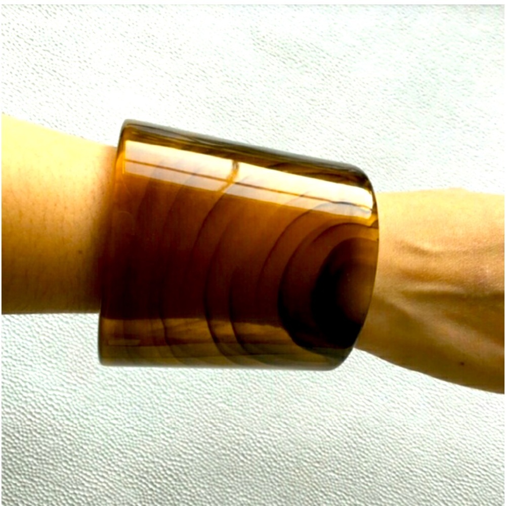 Colette Malouf 100% Resin Tortoise Cuff Bracelet